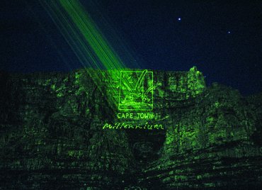 02D036 Lasershow Eventservice Outdoor Spectacles Millennium Projection on Table Mountain Cape Town 1