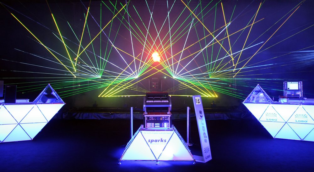 Lasershow PALME Dubai 2013 Beam Show