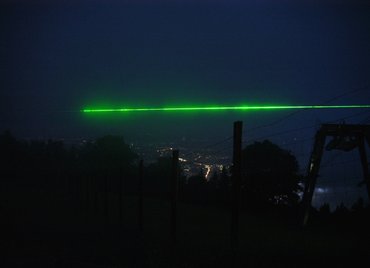 Kraft der Berge Laser Beam between Austria and Switzerland 2