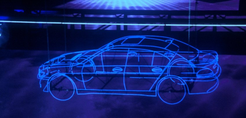 02G00300 Lasershow Eventservice Special Effects Illuminated 3D Object BMW 7 series Launch