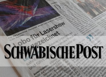 [Translate to English:] Banner SchwaePo fuer Lasershow