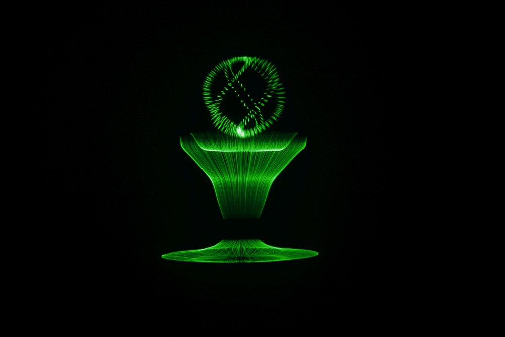 Grüner Laserpokal