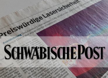 [Translate to English:] Banner SchwaePo 03 2021 Preiswuerdige Lasersicherheit