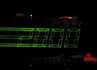 [Translate to English:] 02D034 Lasershow Eventservice Outdoor Spectacles Millennium Projection Koblenz 1
