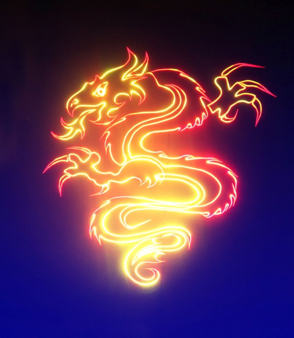 Lasershow Laser Photography Dragon of Fire