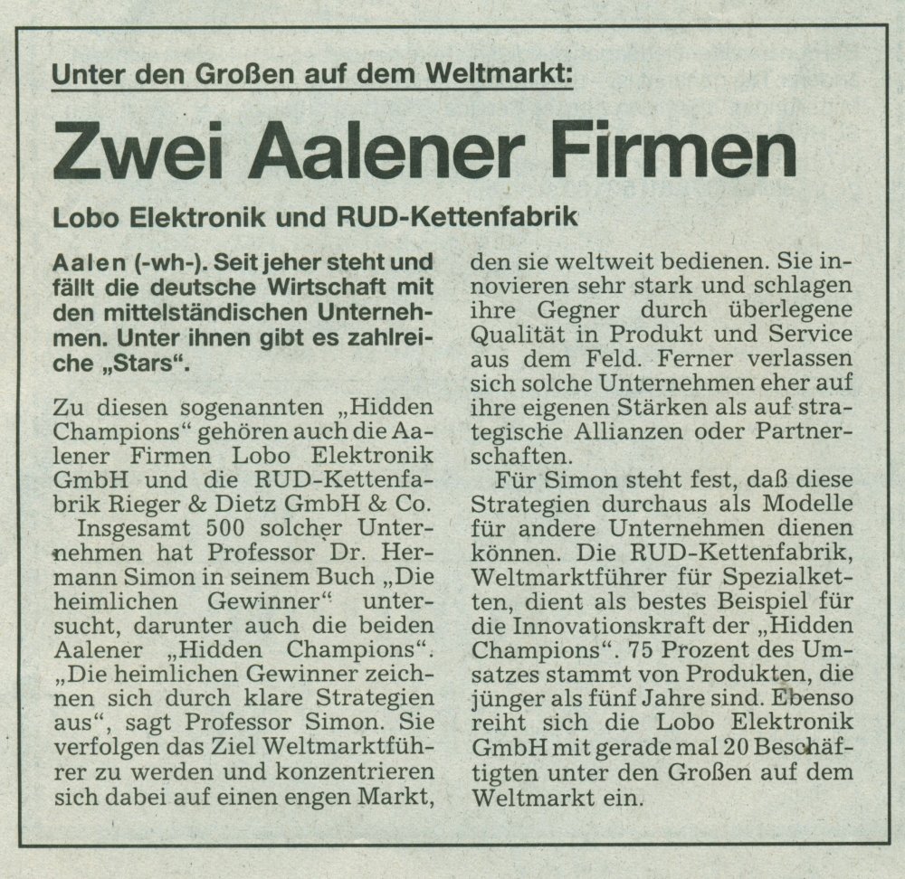 Schwaebische Post 25 Oktober 1996 S17 Zwei Aalener Firmen